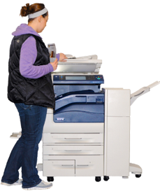 photo of student at copier