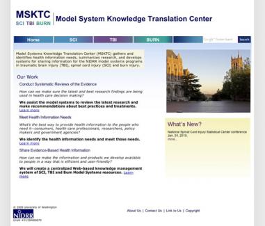 Model Systems Knowledge Translation Center Website