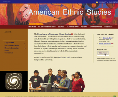 Department of American Ethnic Studies Website