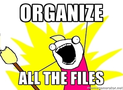 ORGANIZE ALL THE FILES!