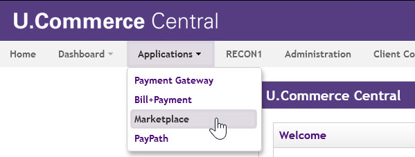 Select Applications then Marketplace