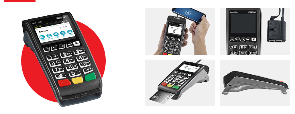 Ingenico Desk/3500 desktop credit card reader - Link to PDF