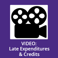 Late Expenditures & Credits video