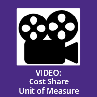 Cost Share Unit of Measure video