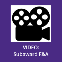 Subaward F&A video