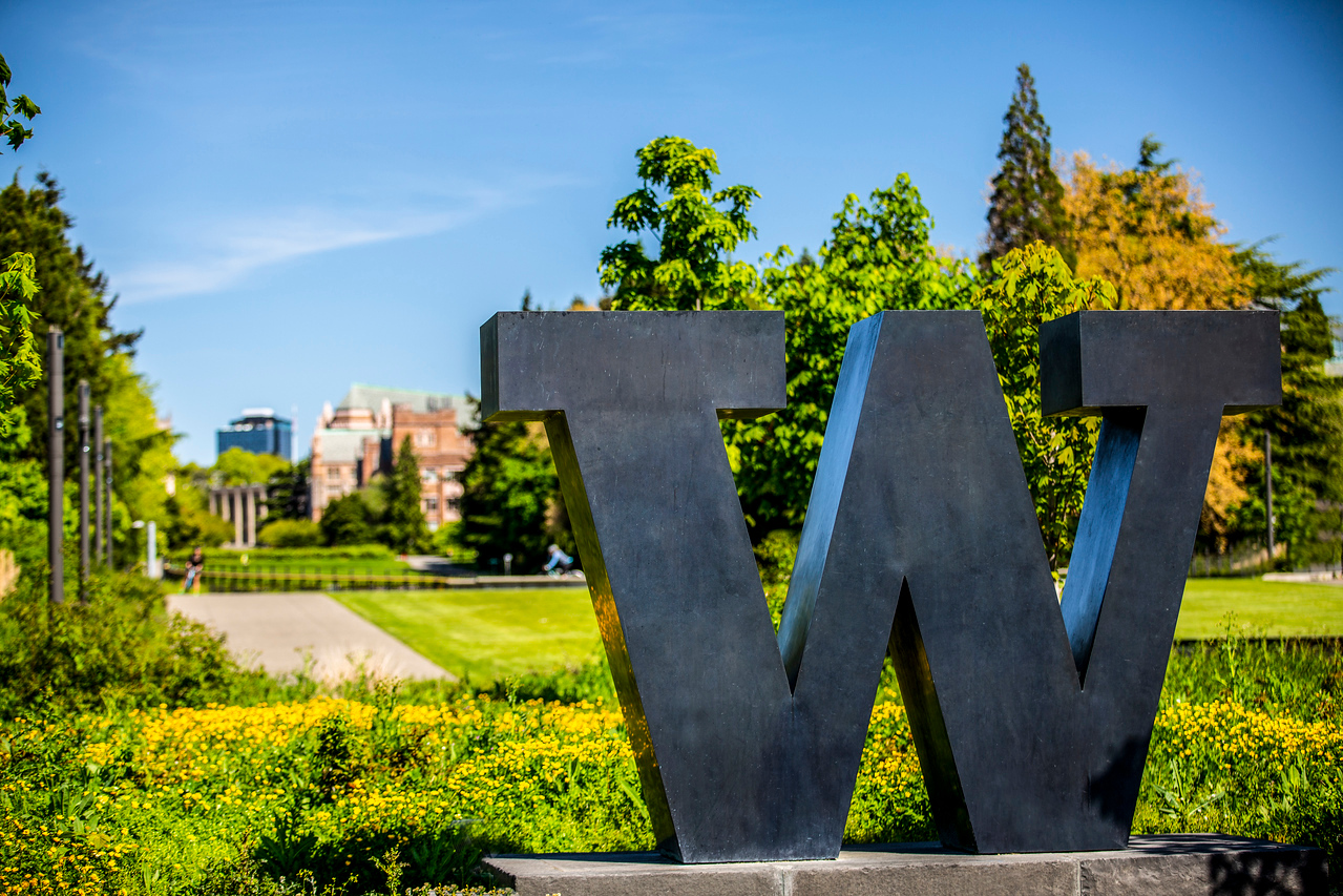 Campus bronze statue