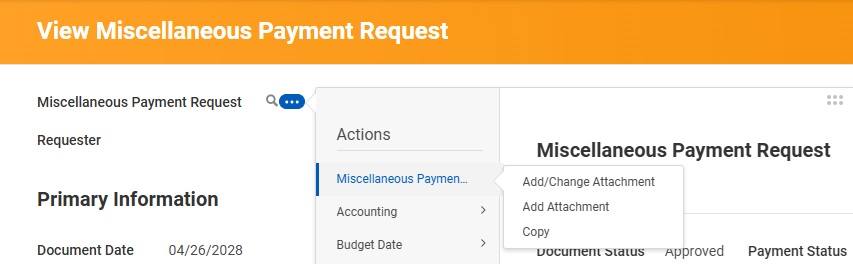 Misc Payment Copy function