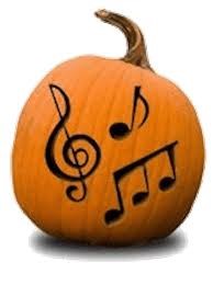 pumpkin with musical notes 
