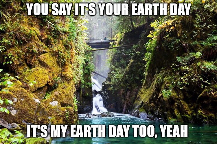 rainforest image YOU SAY IT'S YOUR EARTH DAY, IT'S MY EARTH DAY TOO YEAH