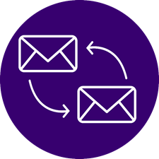 Purple email logo