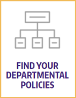 screenshot of icon from RMS website landing page with find your departmental policies link